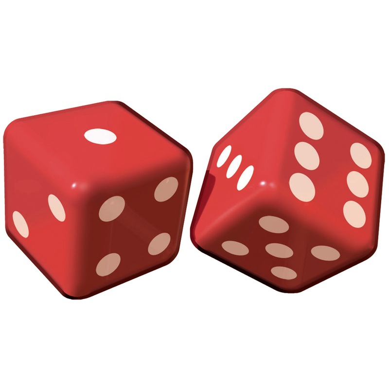 Casino Royal Inflatable XXL Dice Red 2 pieces