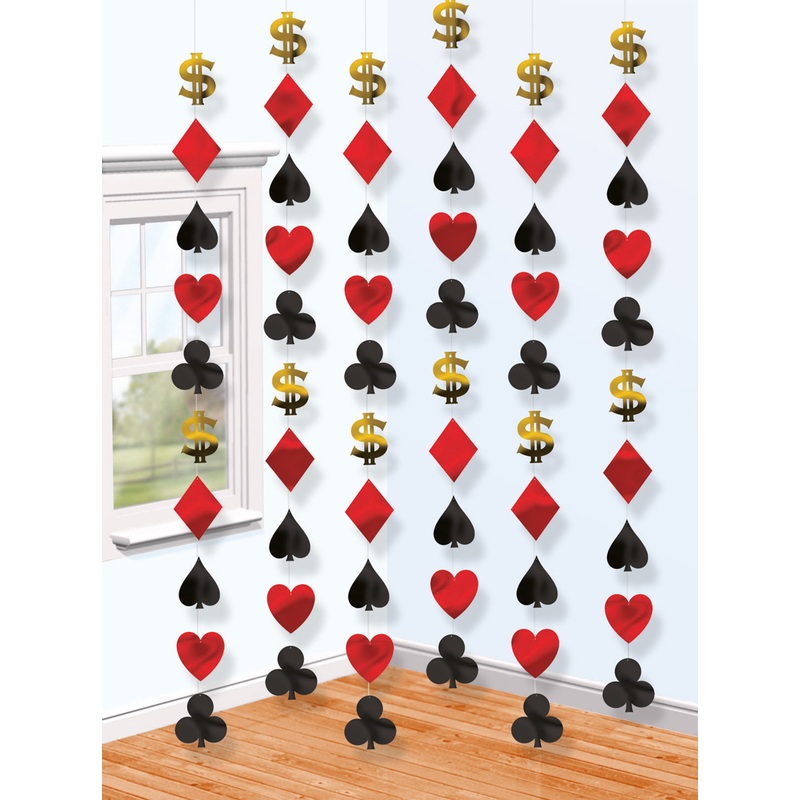 Casino style hanging decoration 210cm