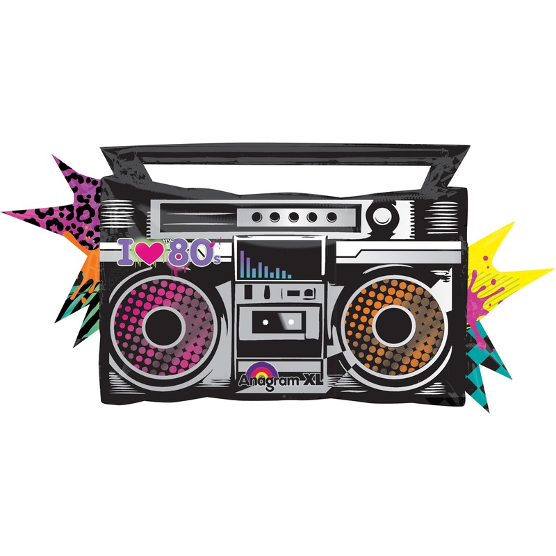 Foil balloon 80s ghetto blaster