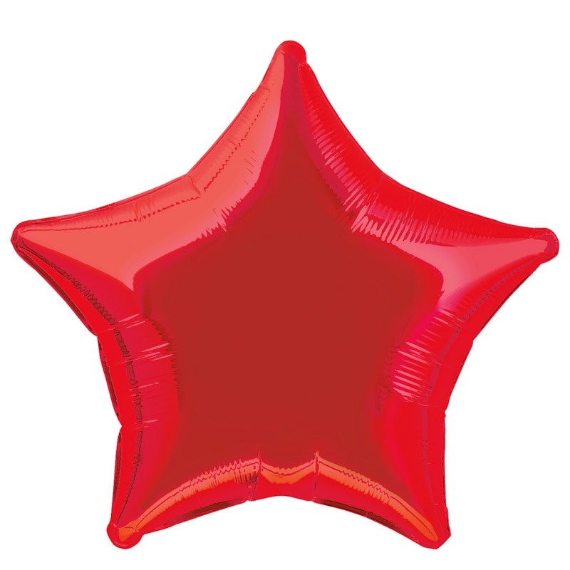 Foil balloon Rising Star red