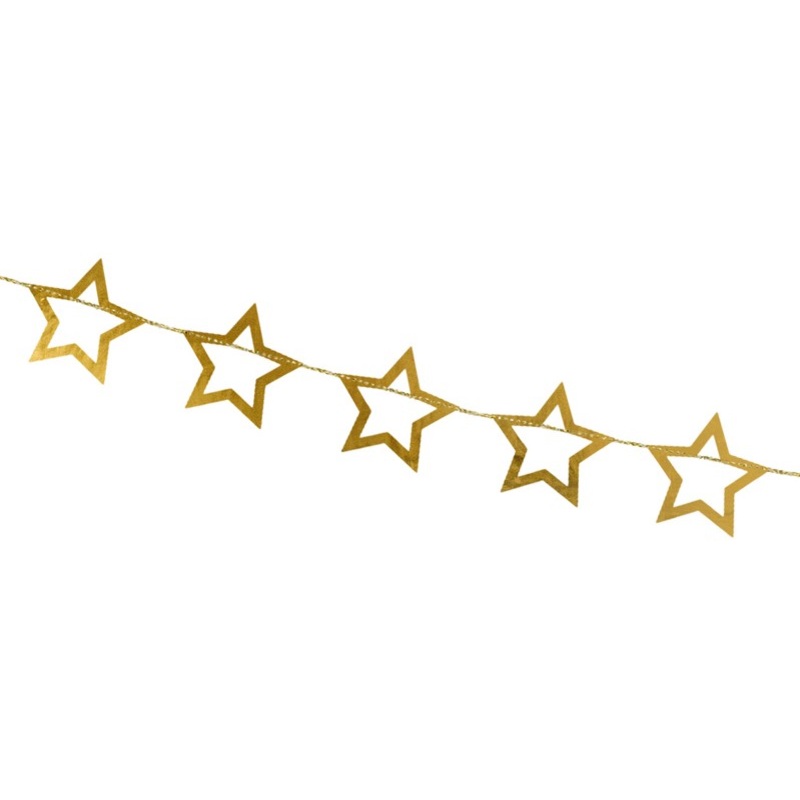 Golden Stars Garland Twinkle 3m