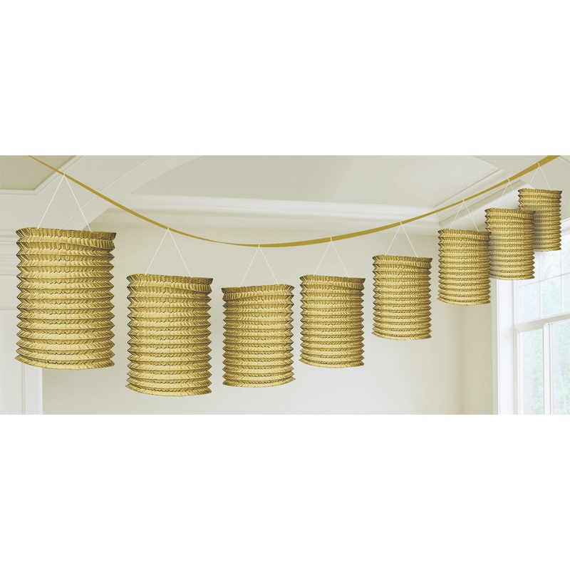 Lantern Train Garland Gold 3.65m