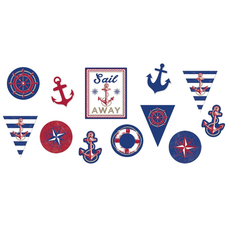 Maritime summer sprinkle decoration, 12 pieces