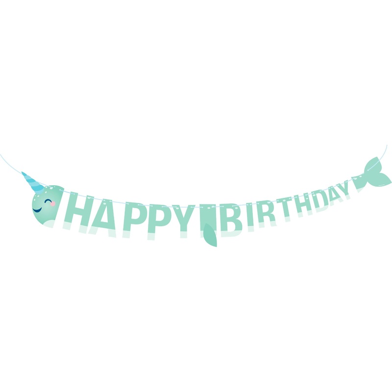 Narwhal party garland 2.1m
