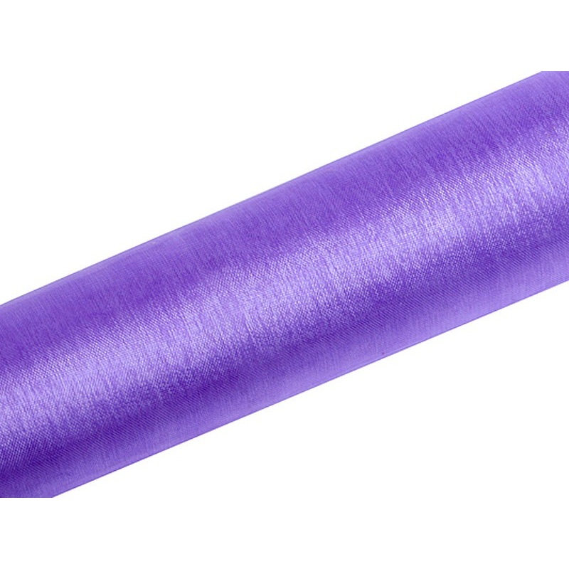 Organza fabric Julie purple 9m x 16cm