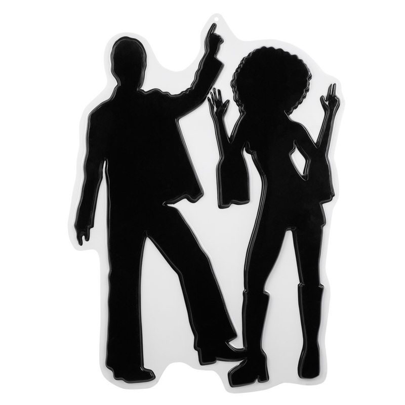 Seventies disco silhouette