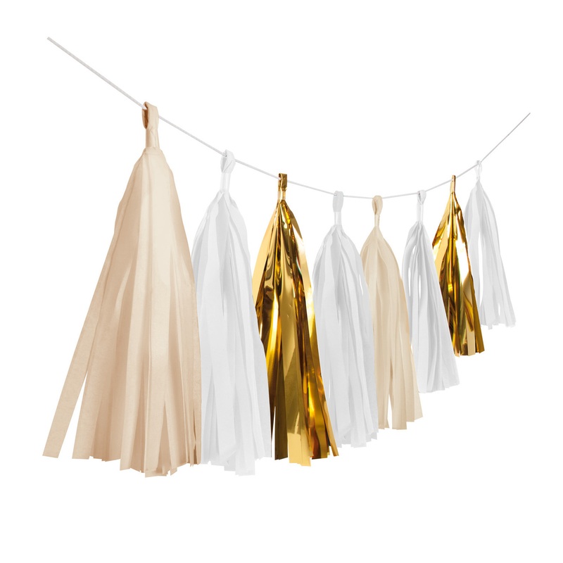 Shiny gold fringe garland 3m