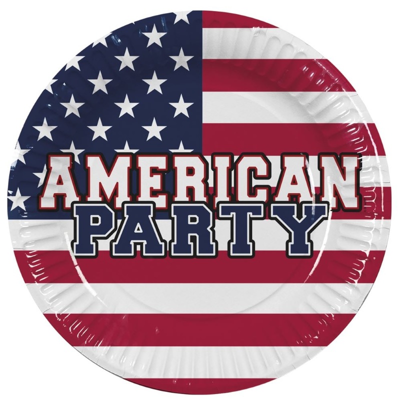 10 paper plates Stars and Stripes 23cm