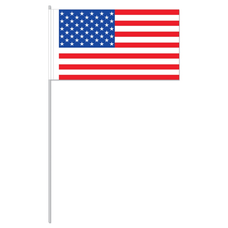 10 USA paper flags 39cm