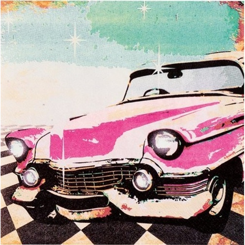 12 Rock & Roll retro napkins 33cm