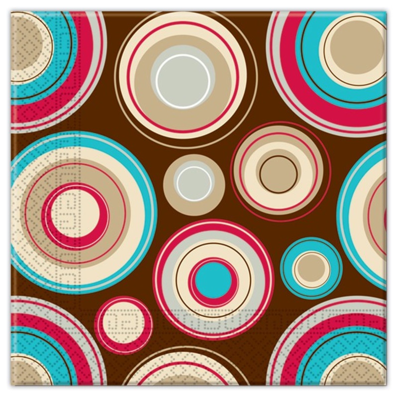 20 ethnic party napkins 33cm