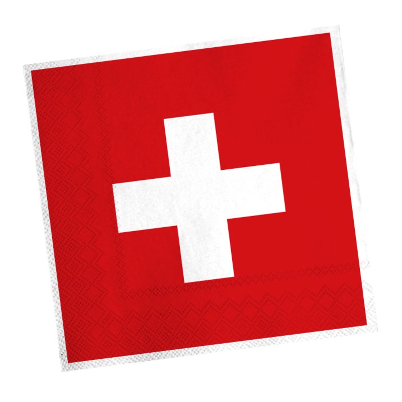 20 Switzerland napkins 33cm