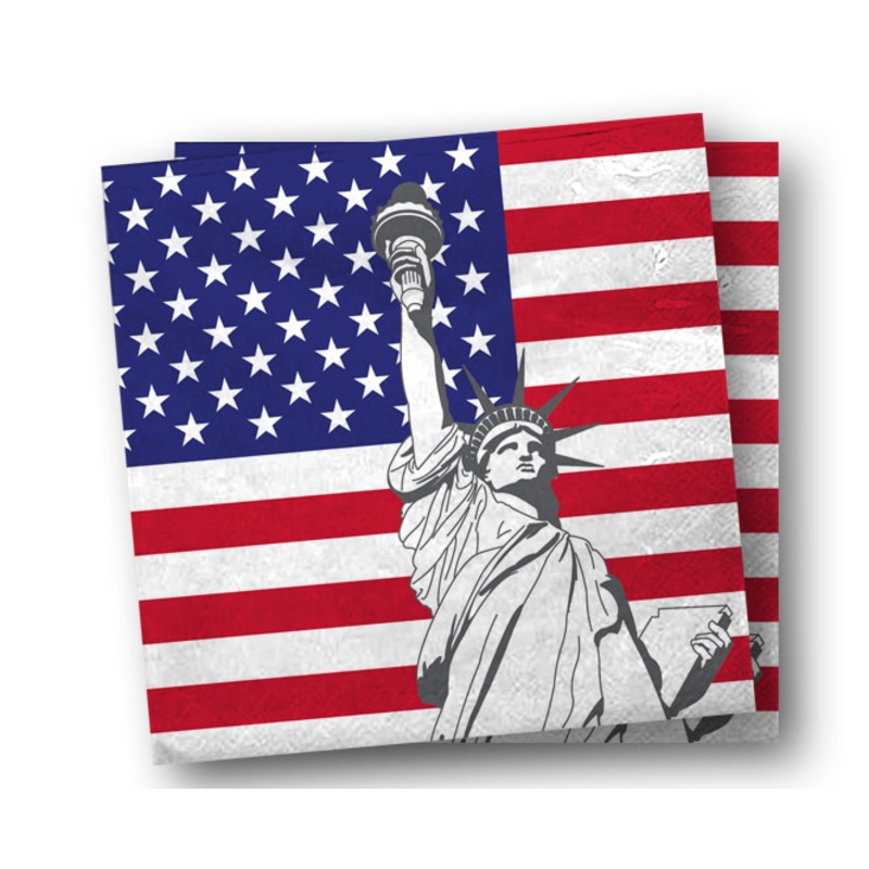 20 USA party napkins 33cm
