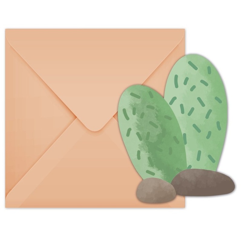 6 llama fiesta invitation cards