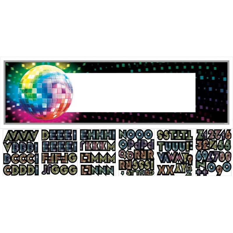 70s Disco Fever Banner Customizable 165cm