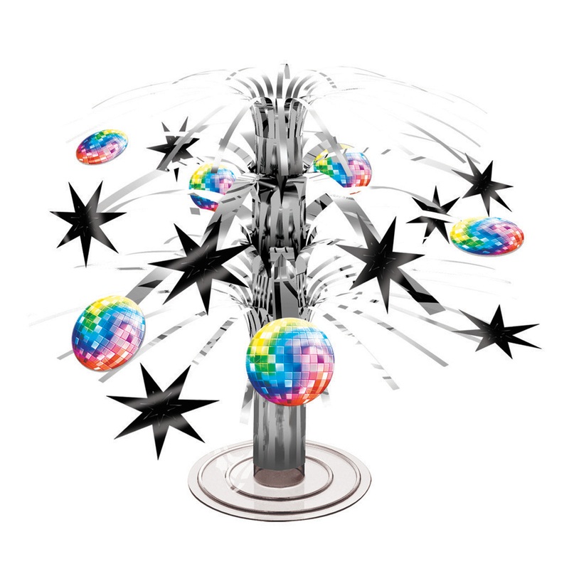 70s Disco Fever mini table fountain 19cm