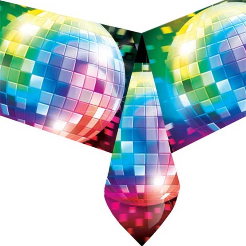 70s disco fever tablecloth disco ball 1.37 x 2.59m