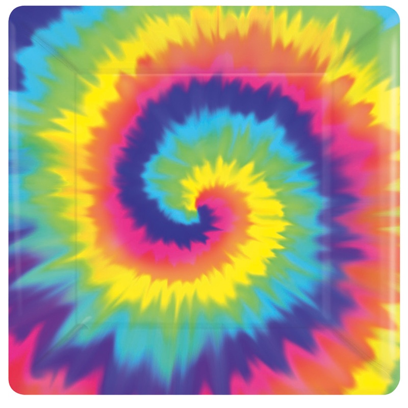 8 Partytime plates colorful batik 17.7cm
