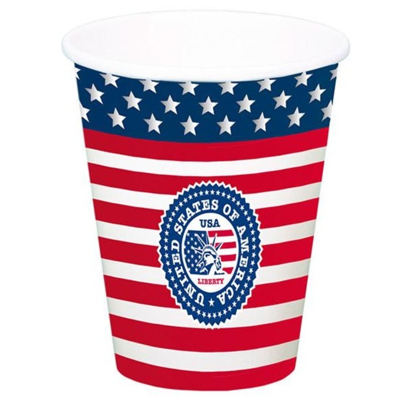 8 XL Size USA Party Cups 700ml