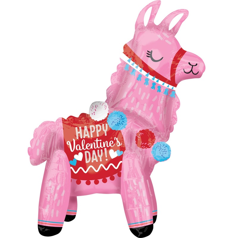 Be my Valentine Llama balloon 45 x 55cm