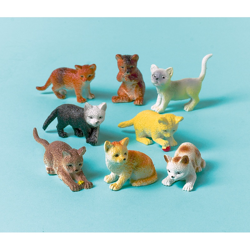 Cute baby cats figures for gift bags 12 pieces
