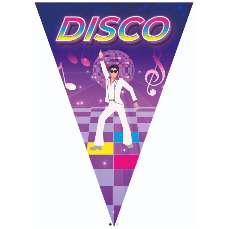 Disco party pennant chain 5m