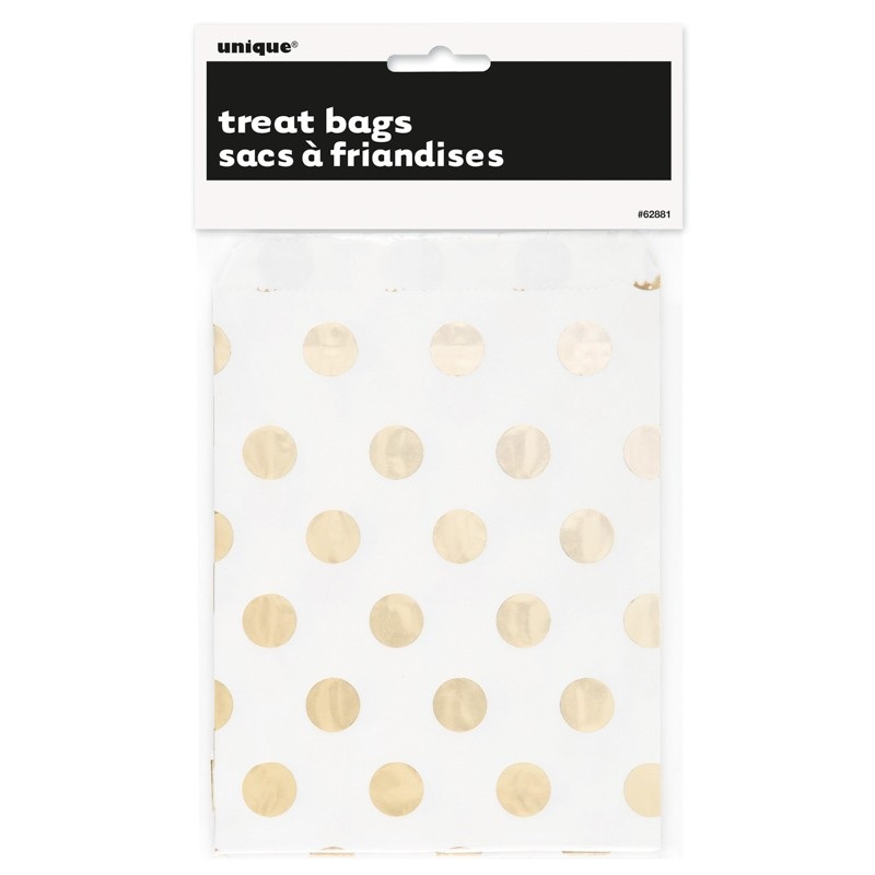 Dotted gift bag white yellow