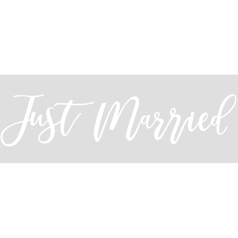 Golden Wedding Just married Car Sticker