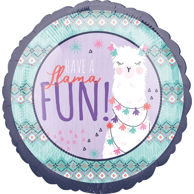Lama Fun foil balloon 45cm