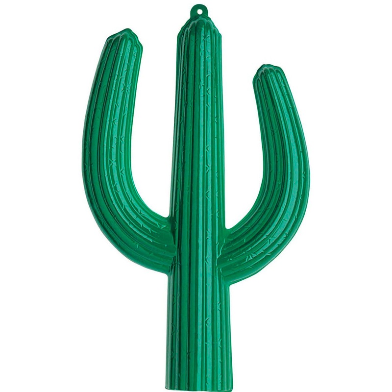 Large green cactus wall decoration 36x62cm