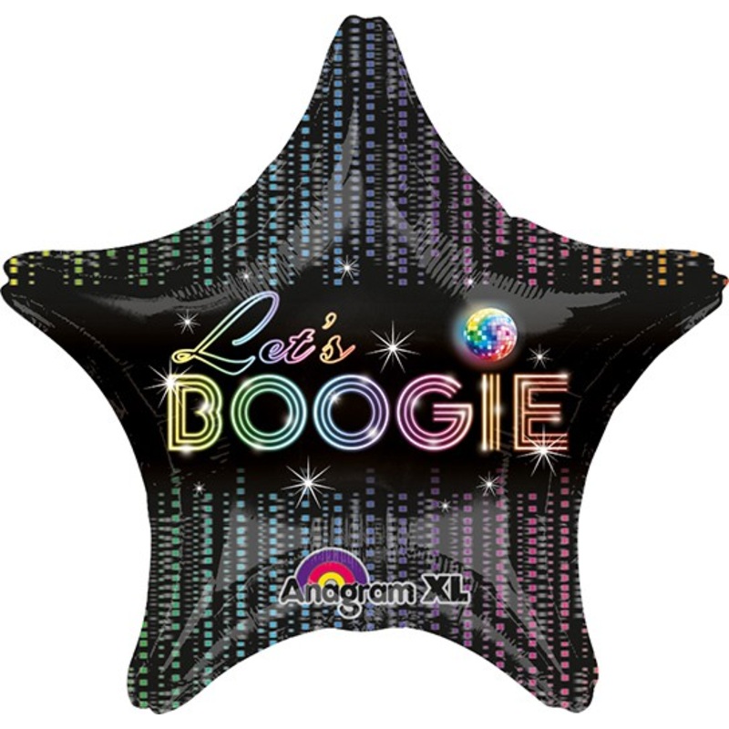 Lets Boogie Star Foil Balloon