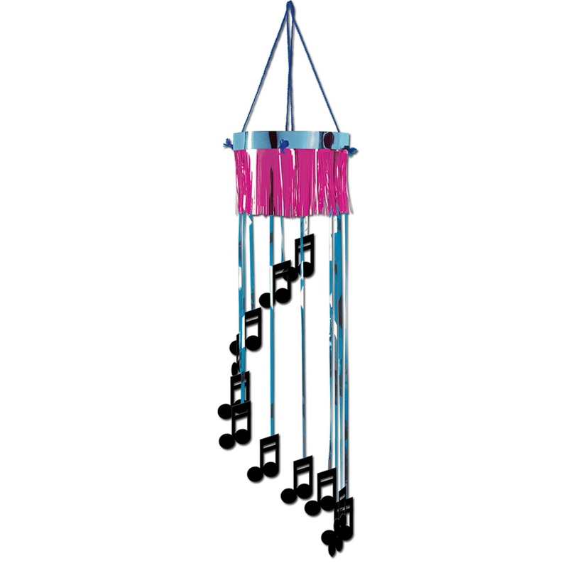 Music notes spiral hanging decoration 102cm