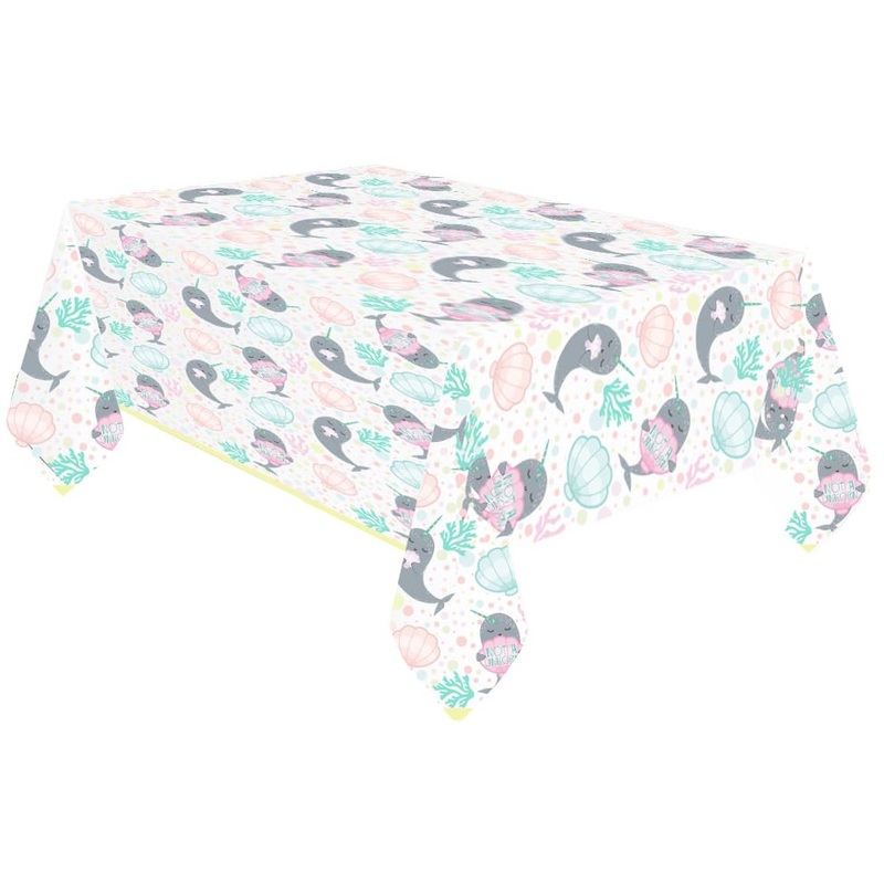 Narwhal party tablecloth 1.8 x 1.2m