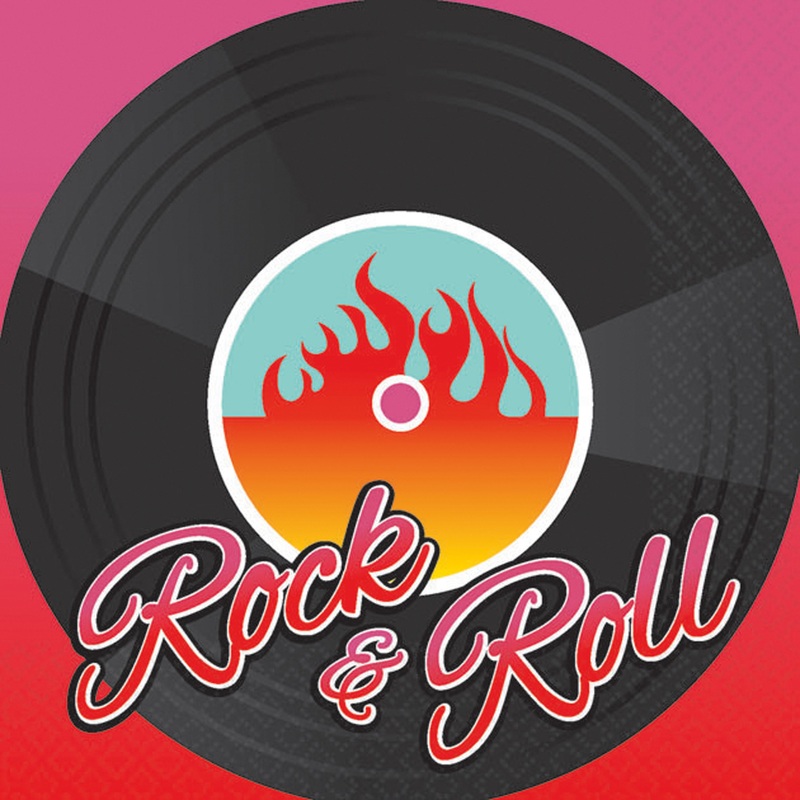 Set of 16 rock & roll napkins from the 1950s