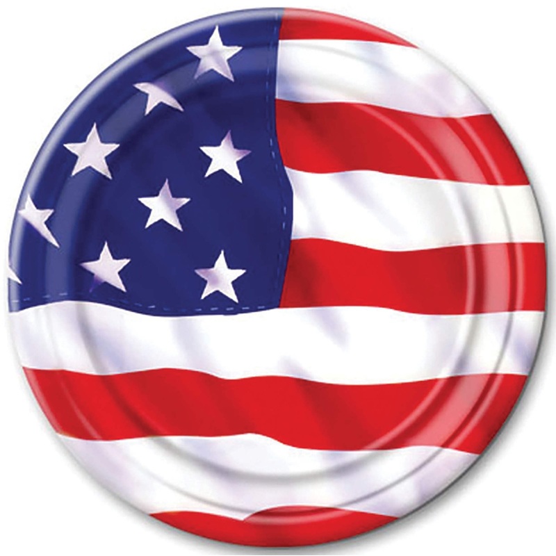 Small American Allstars paper plates
