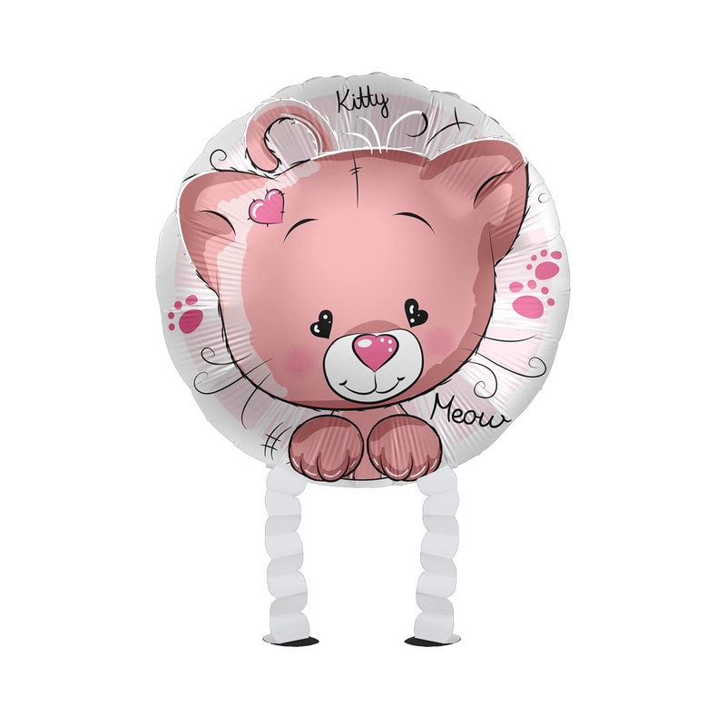 Small cat Airwalker foil balloon 43cm