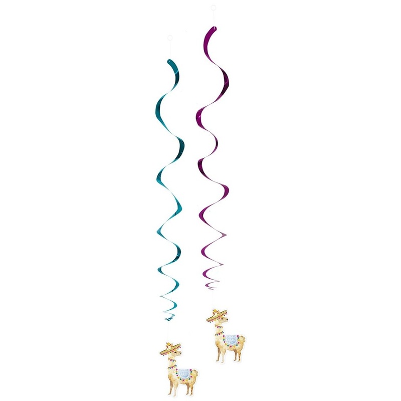 2 Llama Spiral Streamers 85cm