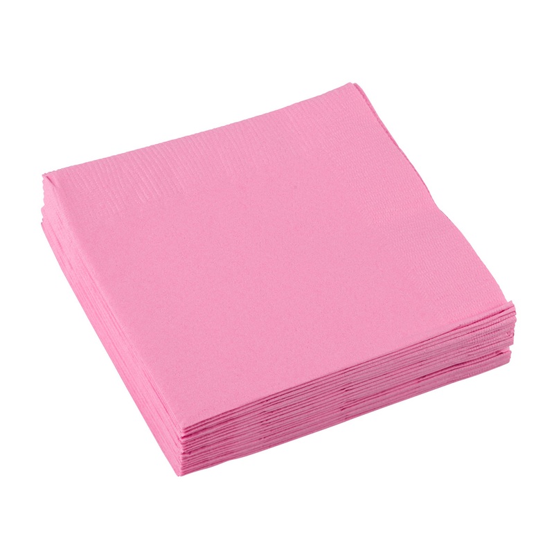 20 party buffet paper napkins pink
