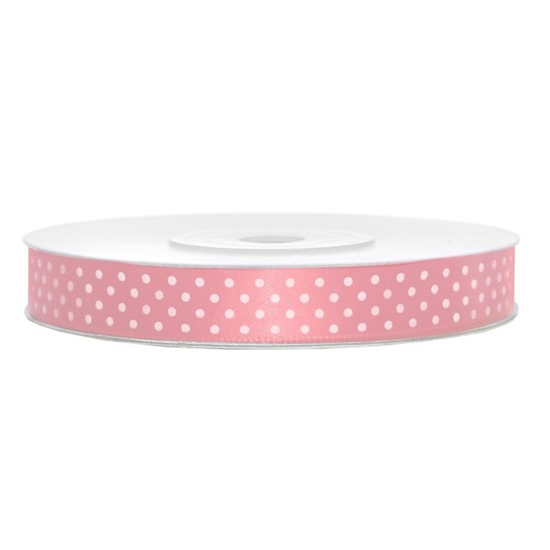25m ribbon pink dots