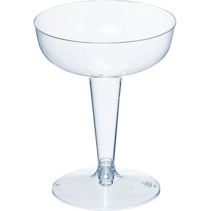 32 transparent champagne glasses 114ml