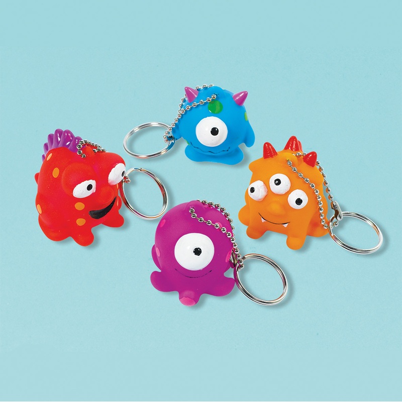 4 lovable monster key rings