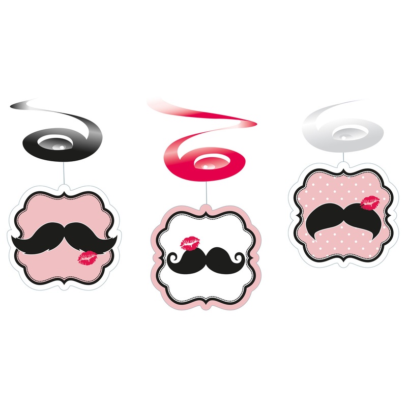 6 cute mustache decorative spirals