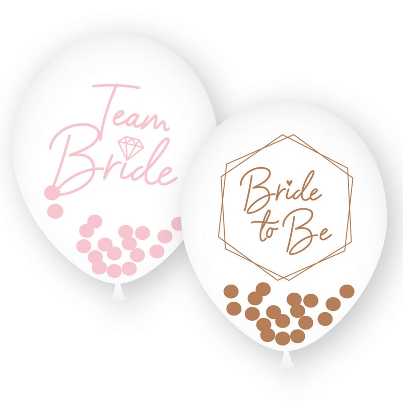 6 Shiny Bachelorette balloons 27cm