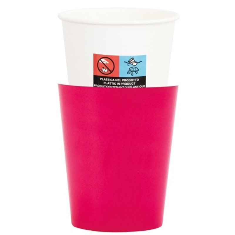 8 Fuchsia Passion paper cups 250ml