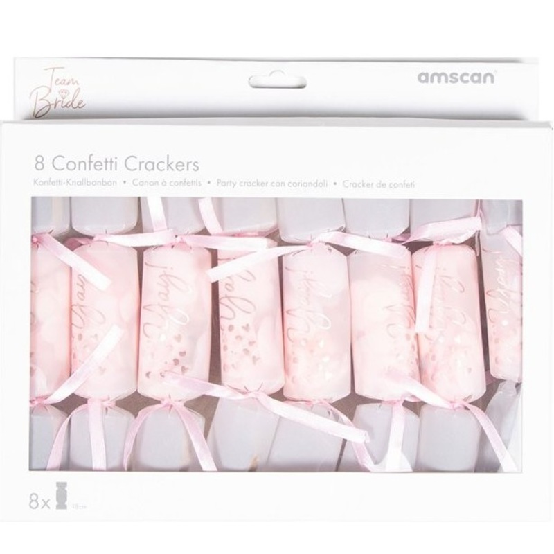 8 shiny bachelorette confetti crackers
