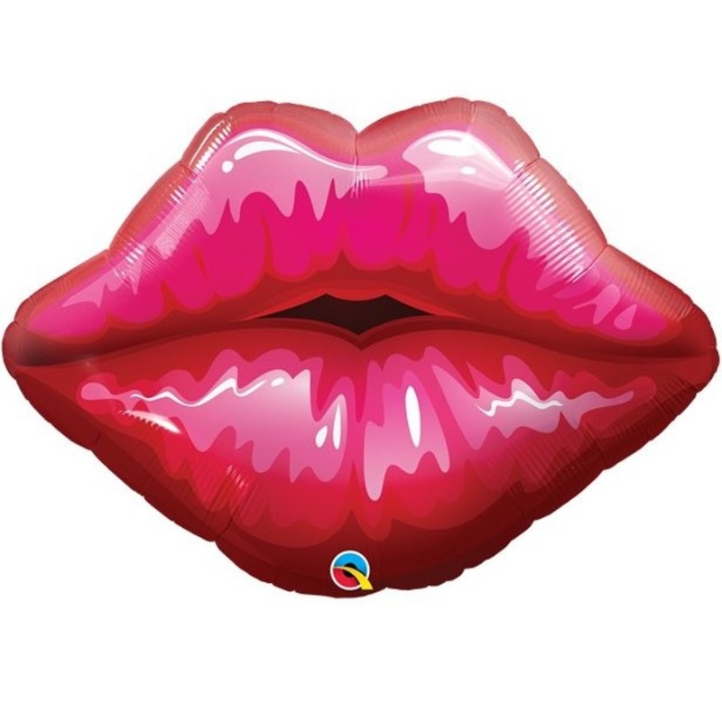 Big Kiss kiss mouth foil balloon 76.2cm