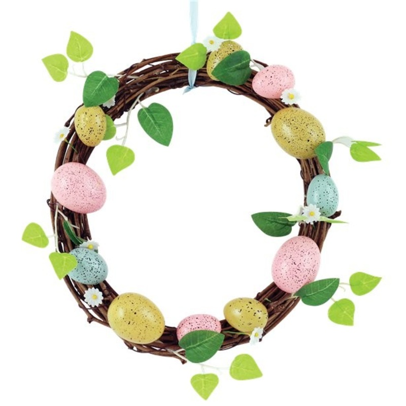 Colorful Easter egg wreath 21cm