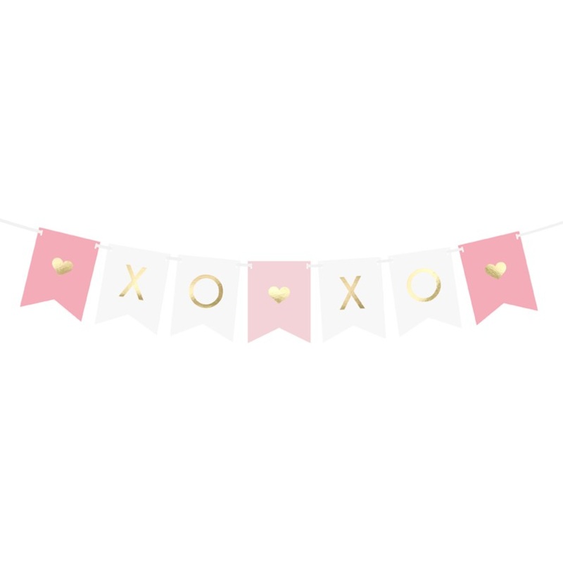 DIY XOXO heart garland 95cm