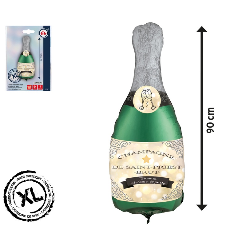 Foil balloon champagne bottle Chateau Celebration 90cm