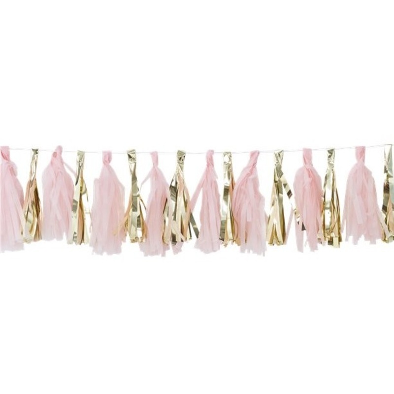 Oh baby tassel garland pink-gold